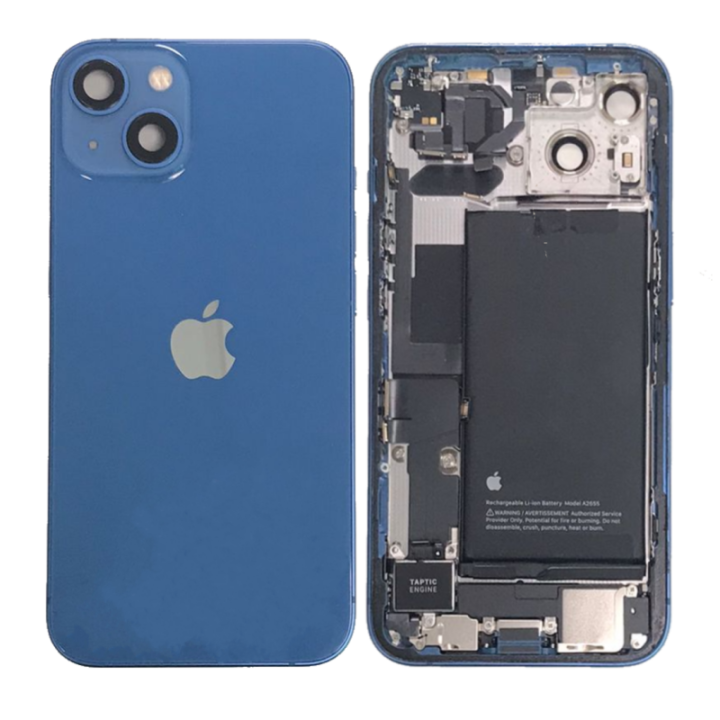 ???? Châssis iPhone 13 Bleu Origine Démonté - Connecteur + Batterie | TEQITIZI