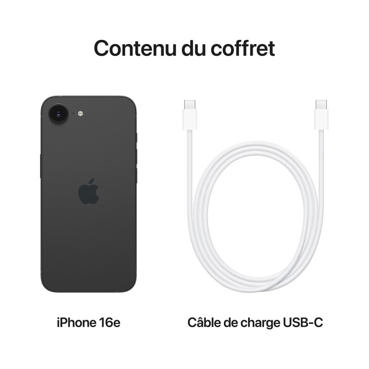 Apple iPhone 16e 256 Go Noir occasion - Performances et Élégance | TEQITIZI