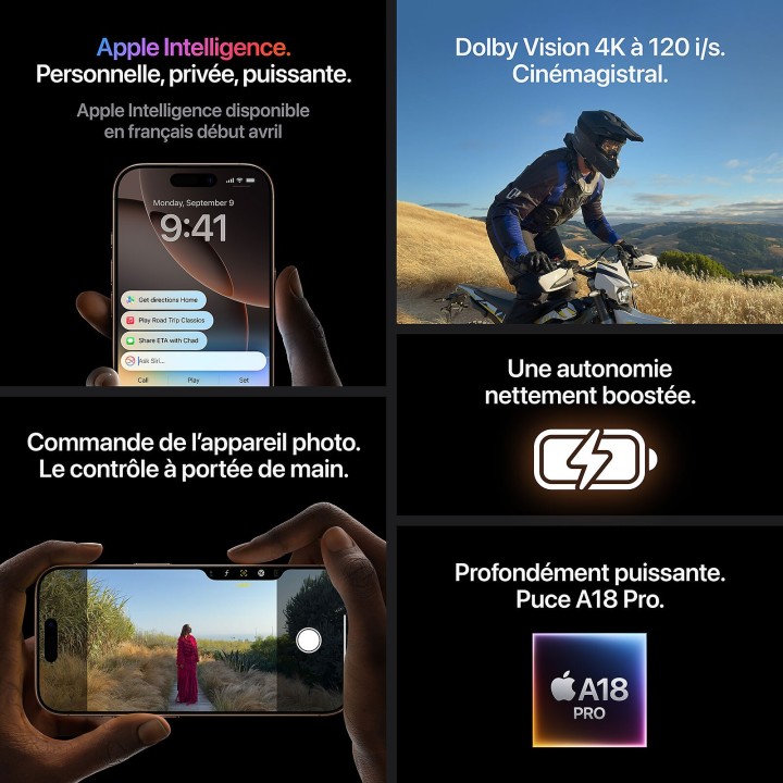 Apple iPhone 16 Pro Max 256 Go Titane Noir