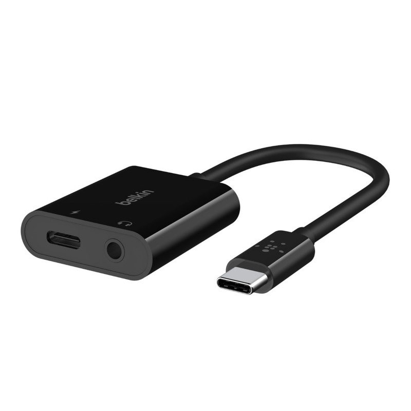 Belkin Adaptateur USB-C vers Jack et USB-C pour charge (Noir