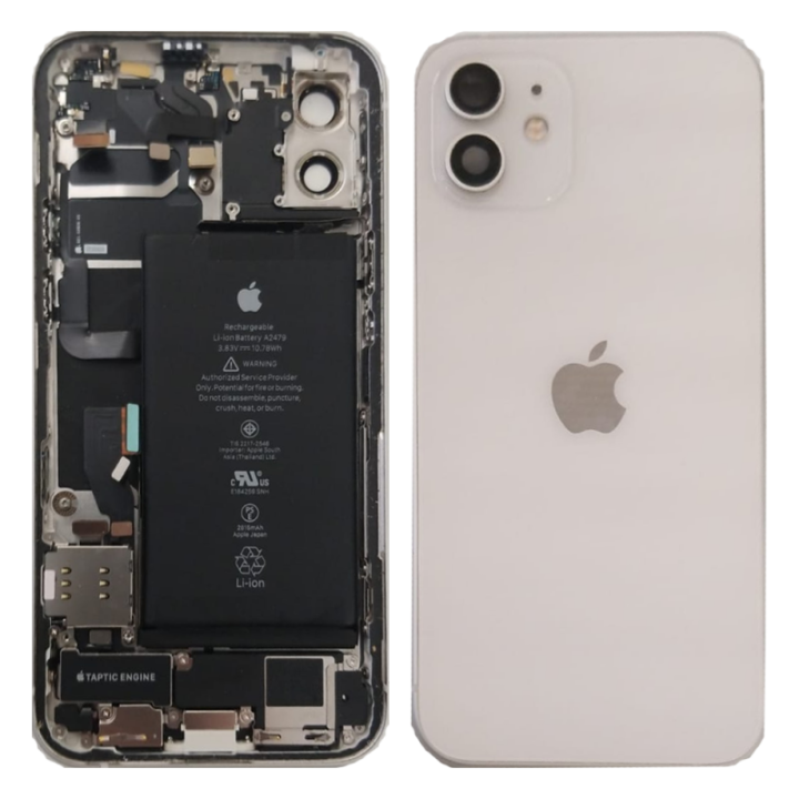 Remplacement Châssis Complet iPhone 12 Blanc Grade A - Réparation Express | TEQITIZI