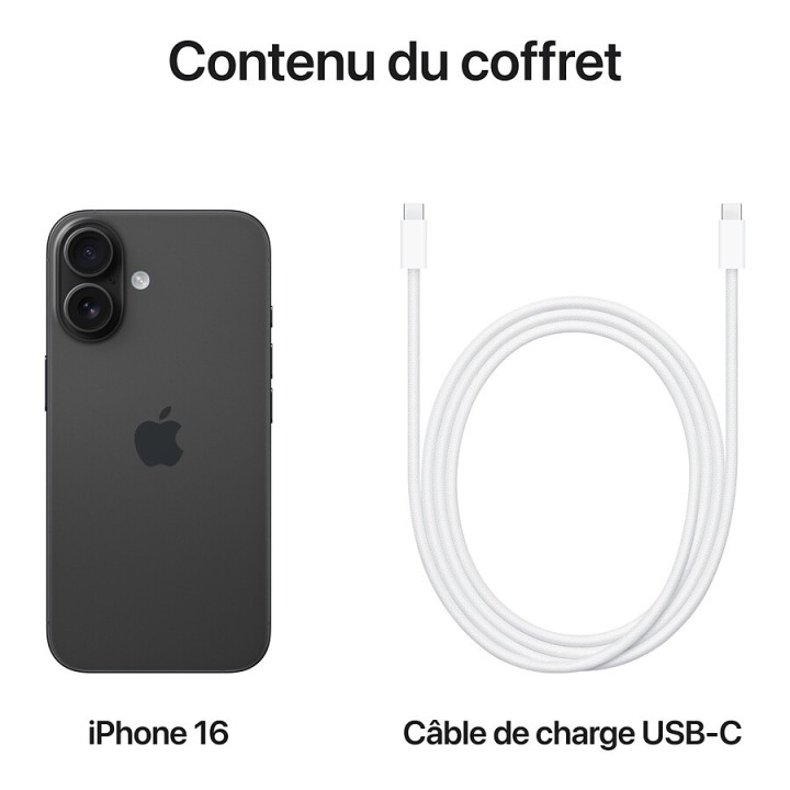 iPhone 16 Reconditionné Noir 128 Go – Comme Neuf | Garantie 2 ans
