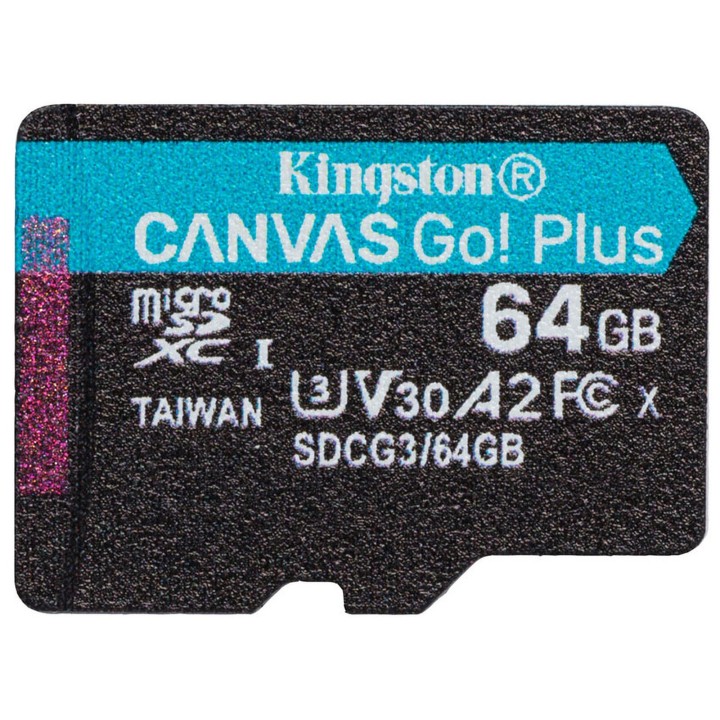 Kingston Canvas Go! Plus 64 Go (SDCG3/64GB) - MicroSDXC Ultra-Rapide & Robuste | TEQITIZI
