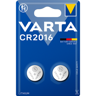 VARTA Pack 2 Piles Bouton Lithium CR2016