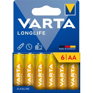 VARTA Pack 6 Piles Alcalines AA Longlife