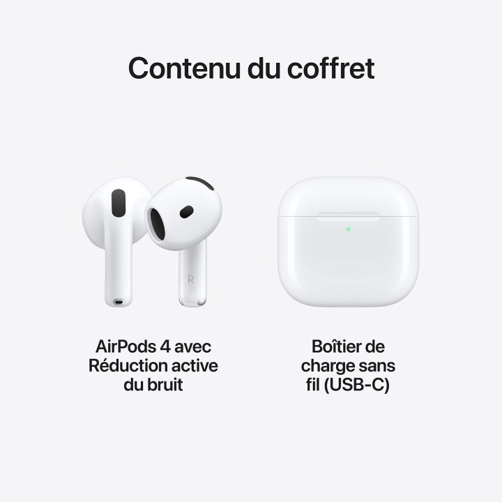 Apple AirPods 4 avec Réduction active du bruit