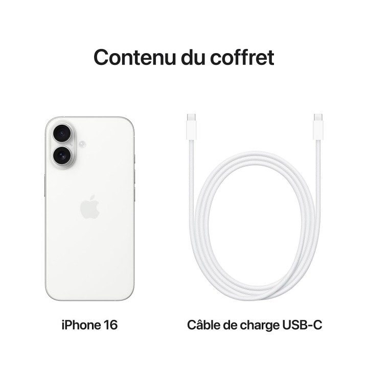 iPhone 16 Blanc – Design Élégant & Performance Apple | Teqitizi