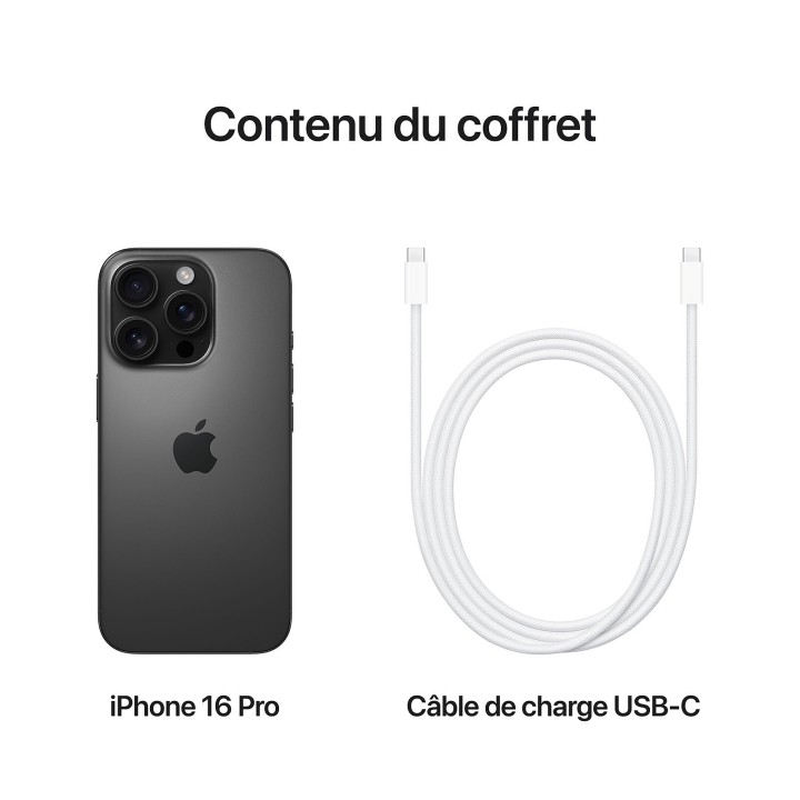 iPhone 16 Pro 256 Go Titane Noir | Puissance & Élégance | Teqitizi